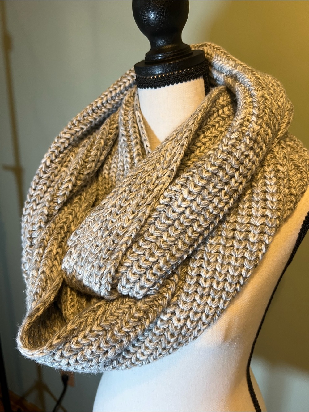 J.Crew Gray Knit Infinity Scarf